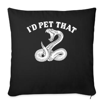 Gaboon Vipers Snake Owner - Sofa pillowcase 17,3'' x 17,3'' (45 x 45 cm) - black - Front