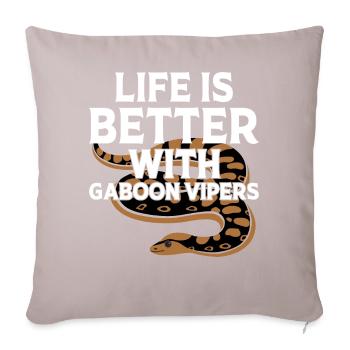 Propriétaires de serpents - Housse de coussin décorative 45 x 45 cm - taupe clair - Devant