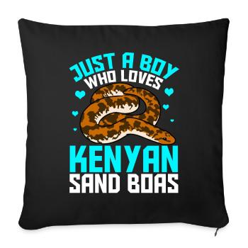 Snake owners - Sofa pillowcase 17,3'' x 17,3'' (45 x 45 cm) - black - Front