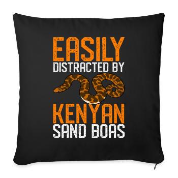 Propriétaires de serpents - Housse de coussin décorative 45 x 45 cm - noir - Devant