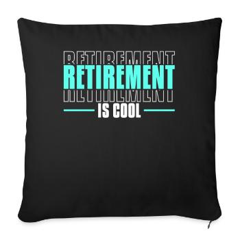 Pensioner Pension Cool - Sofa pillowcase 17,3'' x 17,3'' (45 x 45 cm) - black - Front