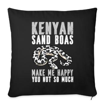 Snake owners - Sofa pillowcase 17,3'' x 17,3'' (45 x 45 cm) - black - Front