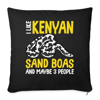Snake owners - Sofa pillowcase 17,3'' x 17,3'' (45 x 45 cm) - black - Front