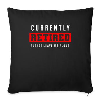 Retraités Pension Pensionnés - Housse de coussin décorative 45 x 45 cm - noir - Devant