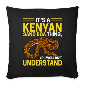 Snake owners - Sofa pillowcase 17,3'' x 17,3'' (45 x 45 cm) - black - Front
