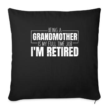 Pensioner pension - Sofa pillowcase 17,3'' x 17,3'' (45 x 45 cm) - black - Front