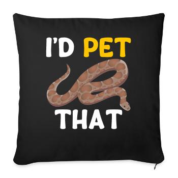 Kenya Sand Boa Snake Owner - Sofa pillowcase 17,3'' x 17,3'' (45 x 45 cm) - black - Front