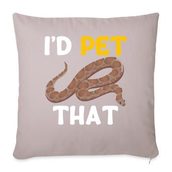 Kenya Sand Boa Snake Owner - Sofa pillowcase 17,3'' x 17,3'' (45 x 45 cm) - light taupe - Front
