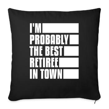 Pensioner pension - Sofa pillowcase 17,3'' x 17,3'' (45 x 45 cm) - black - Front