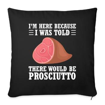 Jambon - Housse de coussin décorative 45 x 45 cm - noir - Devant