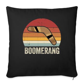 Boomerang - Housse de coussin décorative 45 x 45 cm - noir - Devant