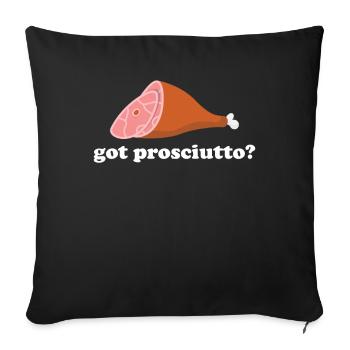 Jambon - Housse de coussin décorative 45 x 45 cm - noir - Devant