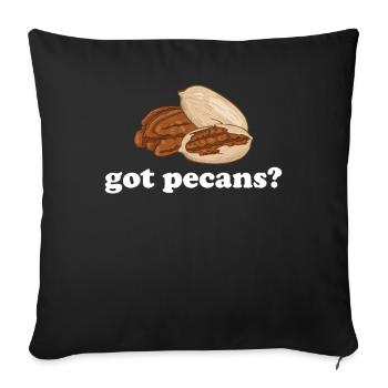 Cadeau de noix de pécan - Housse de coussin décorative 45 x 45 cm - noir - Devant