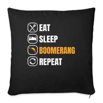 Boomerang - Housse de coussin décorative 45 x 45 cm - noir - Devant