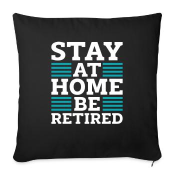 Pensioner pension funny - Sofa pillowcase 17,3'' x 17,3'' (45 x 45 cm) - black - Front