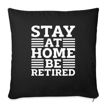 Pensioner pension - Sofa pillowcase 17,3'' x 17,3'' (45 x 45 cm) - black - Front