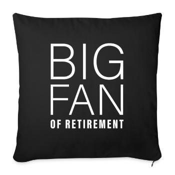 Pensioner Pension Funny - Sofa pillowcase 17,3'' x 17,3'' (45 x 45 cm) - black - Front