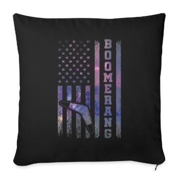 Boomerang - Housse de coussin décorative 45 x 45 cm - noir - Devant