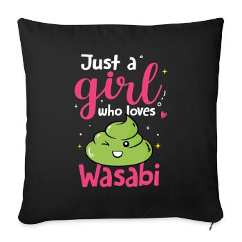 Wasabi - Housse de coussin décorative 45 x 45 cm - noir - Devant