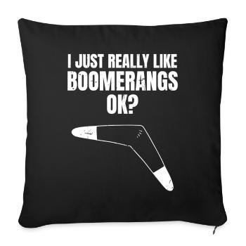 Boomerang - Housse de coussin décorative 45 x 45 cm - noir - Devant