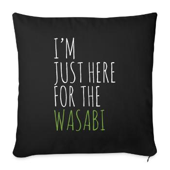 Wasabi - Housse de coussin décorative 45 x 45 cm - noir - Devant