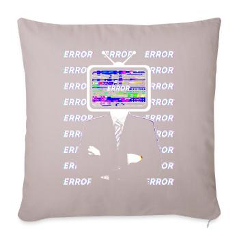 Weirdcore Aesthetics TV Head Disorder - Sofa pillowcase 17,3'' x 17,3'' (45 x 45 cm) - light taupe - Front
