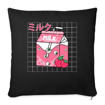 Esthétique bizarre Kawaii Japonais Mignon Mil - Housse de coussin décorative 45 x 45 cm - noir - Devant