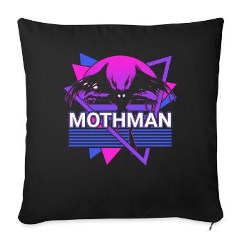 Mothman Crypto Cryptozoology Retro - Sofa pillowcase 17,3'' x 17,3'' (45 x 45 cm) - black - Front