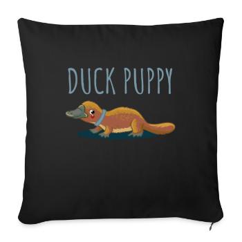Schnabeltier Duck Puppy Platypus - Sofa pillowcase 17,3'' x 17,3'' (45 x 45 cm) - black - Front