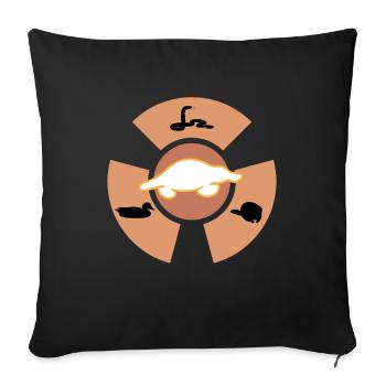 Schnabeltier Hybrid Platypus - Sofa pillowcase 17,3'' x 17,3'' (45 x 45 cm) - black - Front