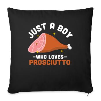 Jambon - Housse de coussin décorative 45 x 45 cm - noir - Devant