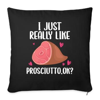 Jambon - Housse de coussin décorative 45 x 45 cm - noir - Devant