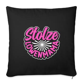 Stolze Löwenmama - Sofakissenbezug 45 x 45 cm - Schwarz - Vorne