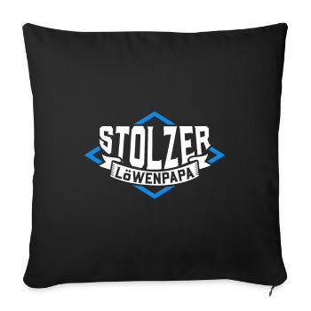 Stolzer Löwenpapa - Sofakissenbezug 45 x 45 cm - Schwarz - Vorne