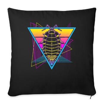 Isopods Retro Vaporwave - Sofa pillowcase 17,3'' x 17,3'' (45 x 45 cm) - black - Front