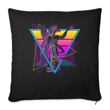 Anunnaki Ancient Sumerians Babylonians Assyrians - Sofa pillowcase 17,3'' x 17,3'' (45 x 45 cm) - black - Front