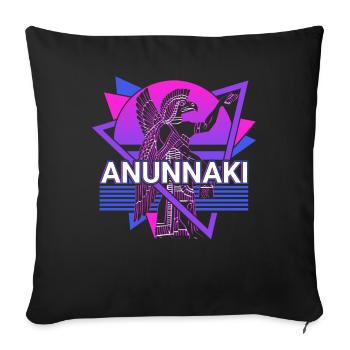 Anunnaki Ancient Sumerians Babylonians Assyrians - Sofa pillowcase 17,3'' x 17,3'' (45 x 45 cm) - black - Front