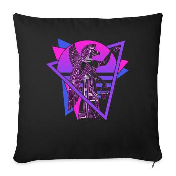 Anunnaki Ancient Sumerians Babylonians Assyrians - Sofa pillowcase 17,3'' x 17,3'' (45 x 45 cm) - black - Front
