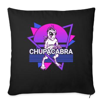 Chupacabra Crypto Cryptozoologie Rétro - Housse de coussin décorative 45 x 45 cm - noir - Devant