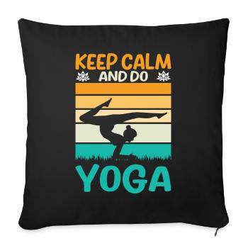 Yoga - Méditation Relaxation - Housse de coussin décorative 45 x 45 cm - noir - Devant