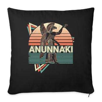 Anunnaki Ancient Sumerians Babylonians Assyrians - Sofa pillowcase 17,3'' x 17,3'' (45 x 45 cm) - black - Front