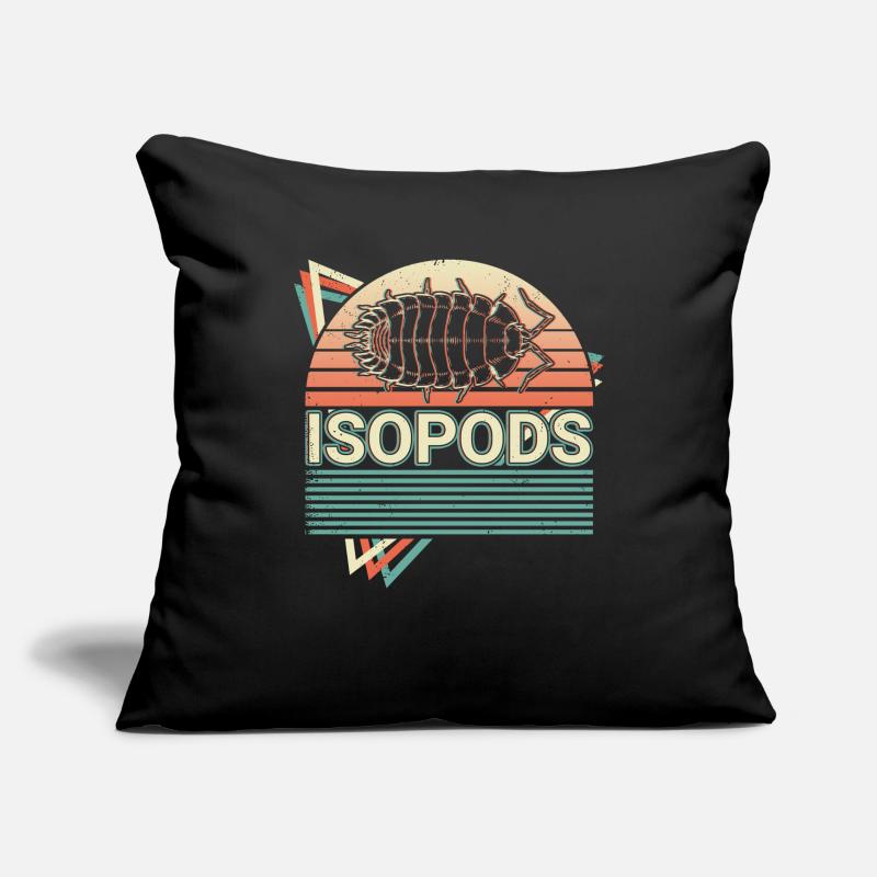 Isopodes Retro Vaporwave Housse de coussin décorative 45 x 45 cm