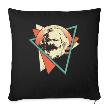 Karl Marx Socialisme socialiste Communiste - Housse de coussin décorative 45 x 45 cm - noir - Devant