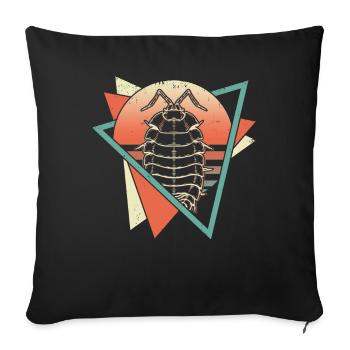 Isopods Retro Vaporwave - Sofa pillowcase 17,3'' x 17,3'' (45 x 45 cm) - black - Front