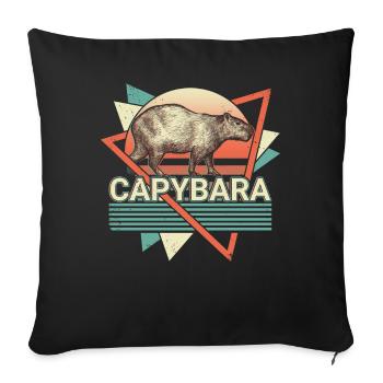Chupacabra Crypto Cryptozoology Retro - Sofa pillowcase 17,3'' x 17,3'' (45 x 45 cm) - black - Front