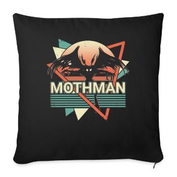 Mothman Crypto Cryptozoology Retro - Sofa pillowcase 17,3'' x 17,3'' (45 x 45 cm) - black - Front