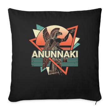 Anunnaki Ancient Sumerians Babylonians Assyrians - Sofa pillowcase 17,3'' x 17,3'' (45 x 45 cm) - black - Front