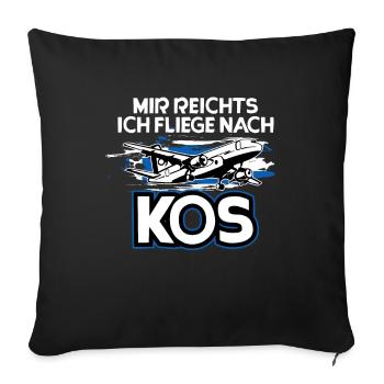 Kos - Sofakissenbezug 45 x 45 cm - Schwarz - Vorne