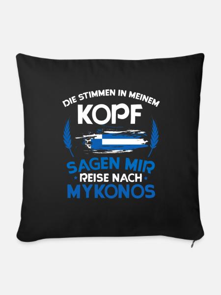 Mykonos - Sofakissenbezug 45 x 45 cm - Schwarz