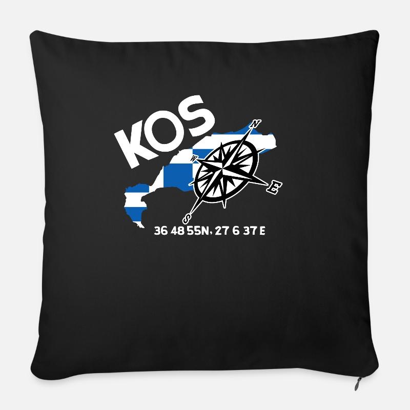Kos - Sofakissenbezug 45 x 45 cm - Schwarz